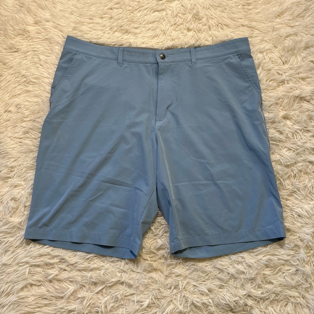 G10 adidas Light Blue Flat Front Men's Shorts
